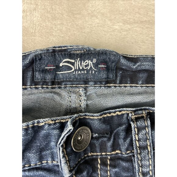 Silver Jeans Mens 34x32 Blue Eddie Straight Pants Denim Western Casual - Picture 4 of 11